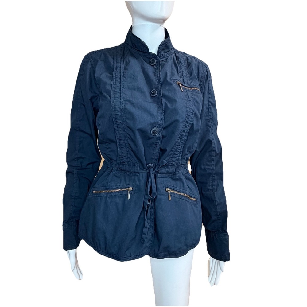 L.L. Bean BeanFlex Utility Outdoor Jacket- Women's XS Navy Drawcord Waist/Cotton - Picture 2 of 16